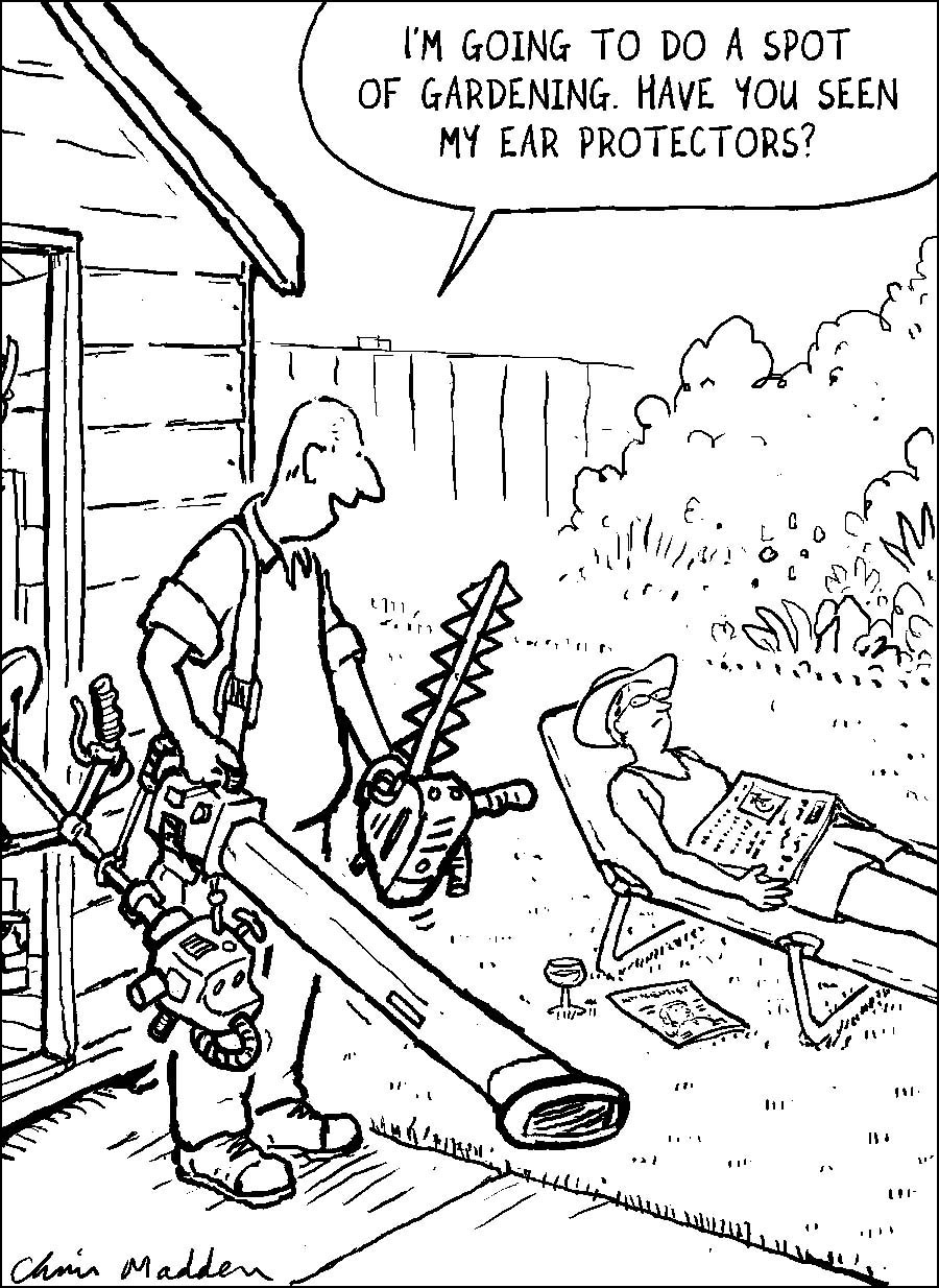 Garden tools cartoon